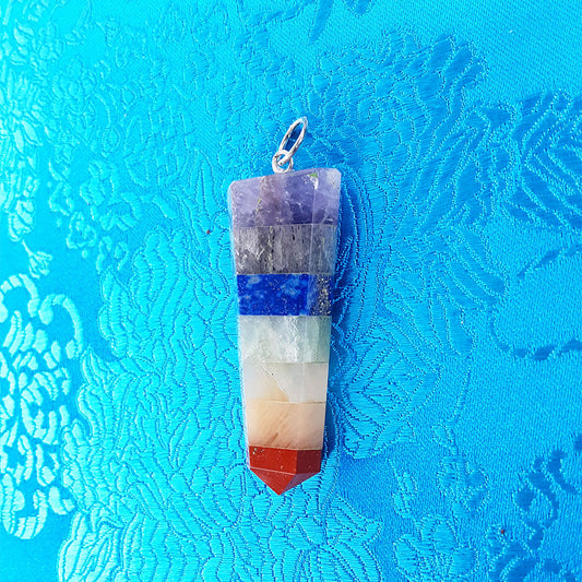 Rainbow Crystal Pendant 1.6"