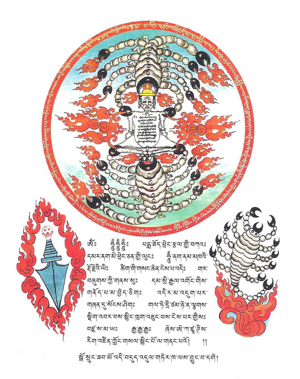 Guru Rinpoche Scorpion Door Protection Sticker