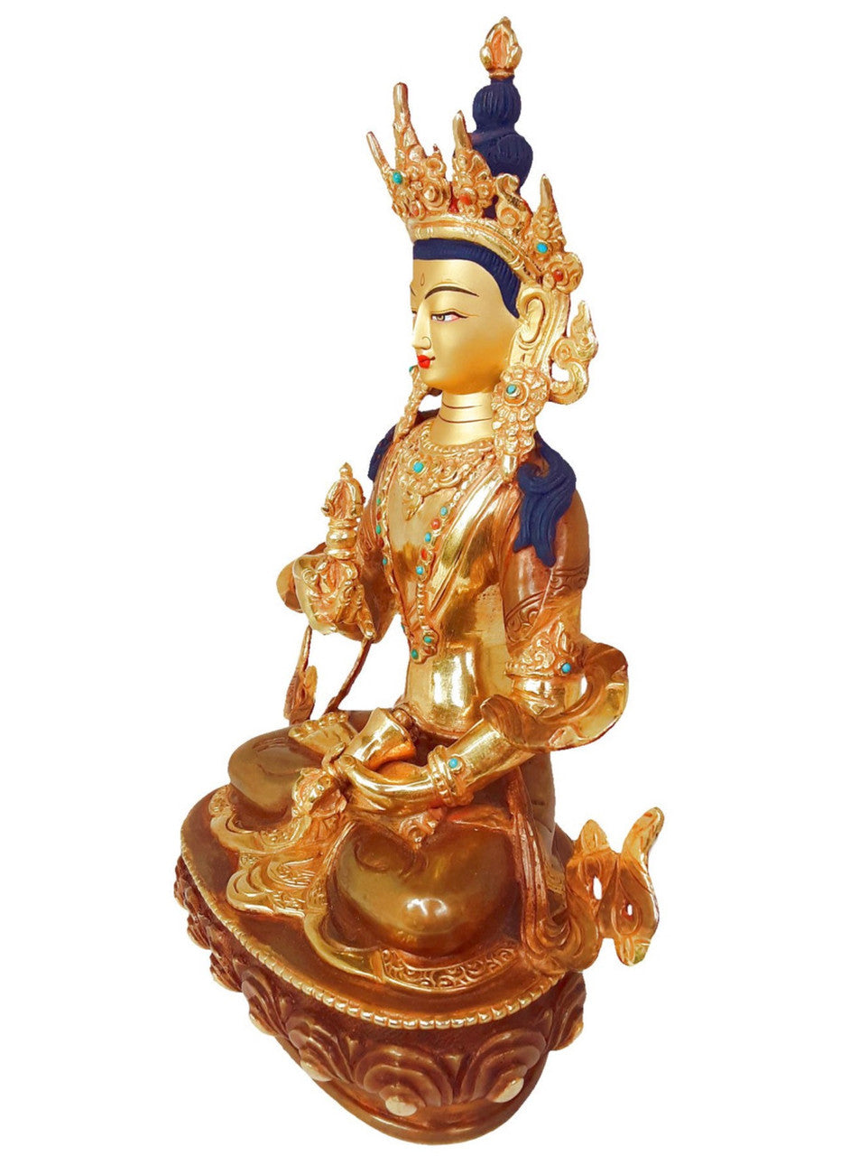 Half-Gold Vajrasattva Statue, 8.5"