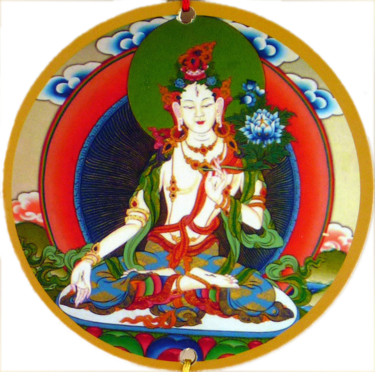 White Tara Hanging Medallion