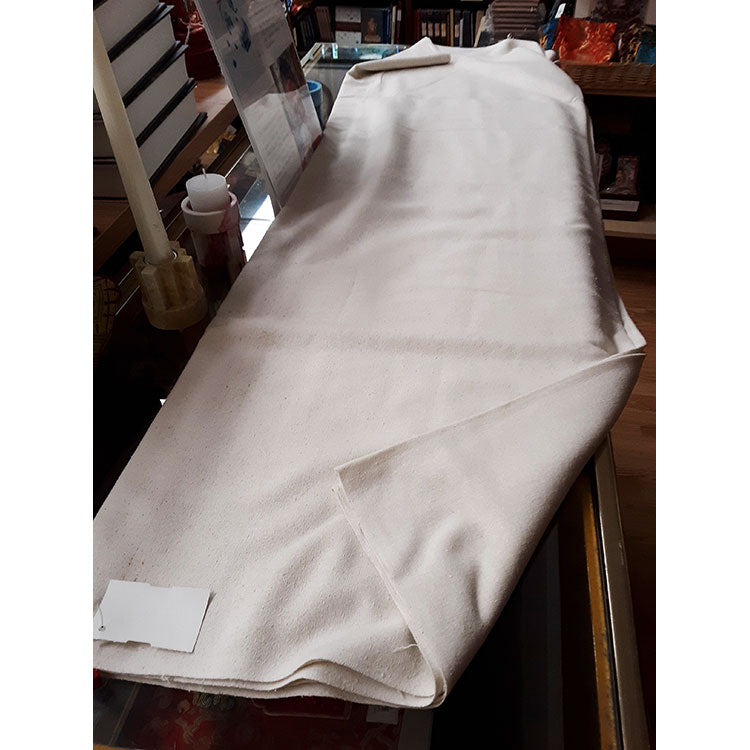 White Cotton/Raw Silk Zen 44"x120"