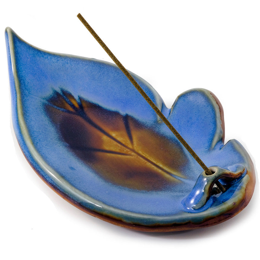 Denim Leaf-Shaped Incense Holder