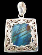 Labradorite Square  Pendant