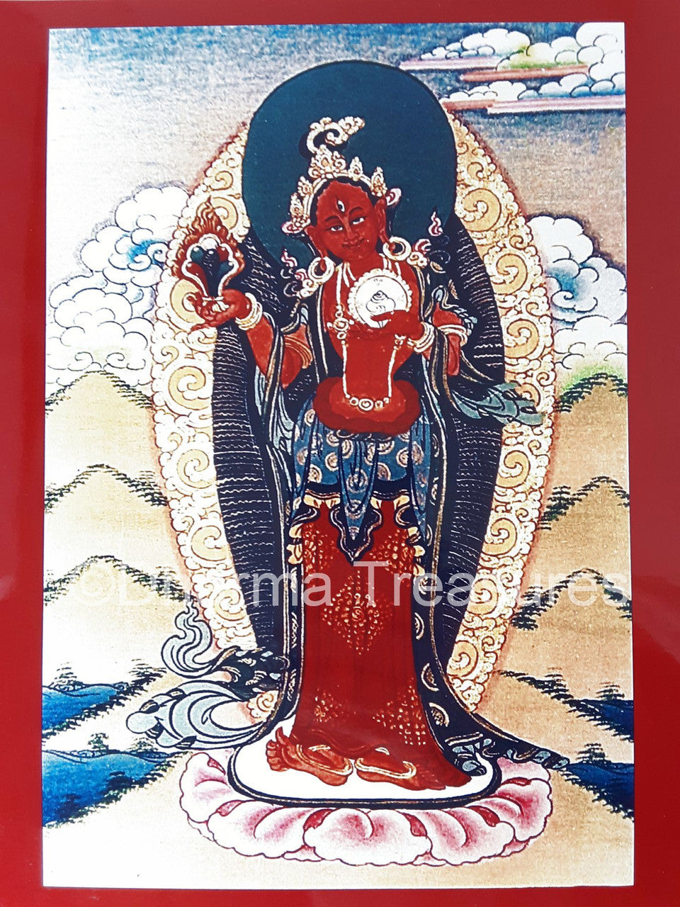 Red Saraswati Photo (Various Sizes)