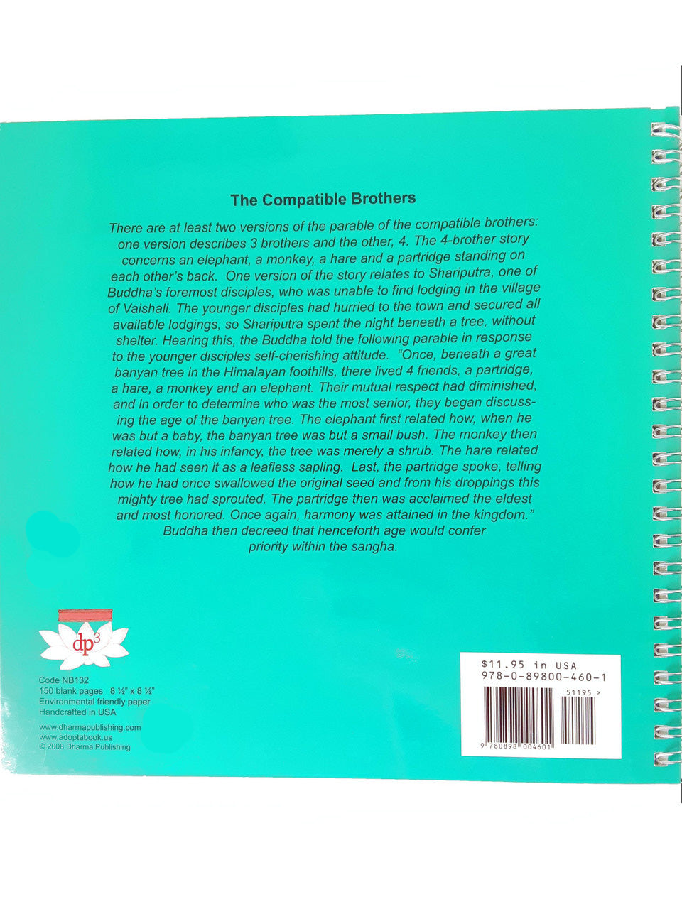 Three Friends Notebook 8.5" x 8.5"