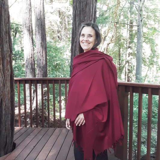 Maroon Rayon Zen 44"x94"