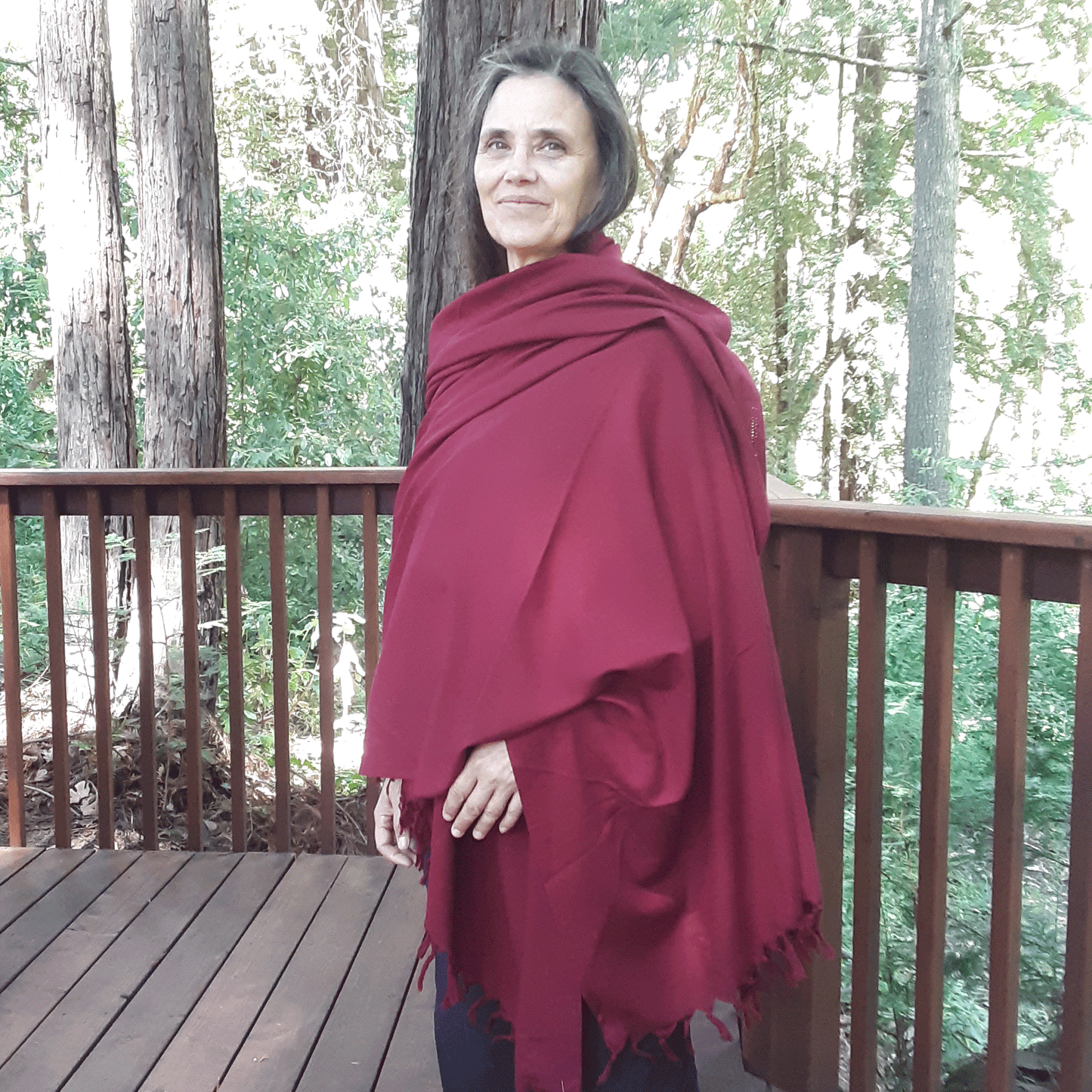 Maroon Rayon Zen 44"x94"