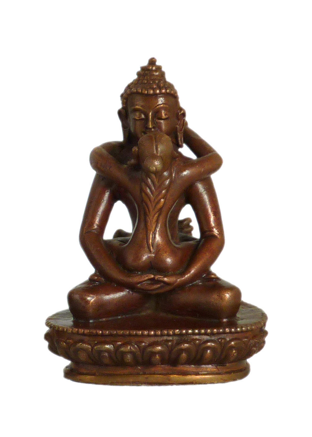 Mini Copper Kuntuzangpo Yab Yum Statue