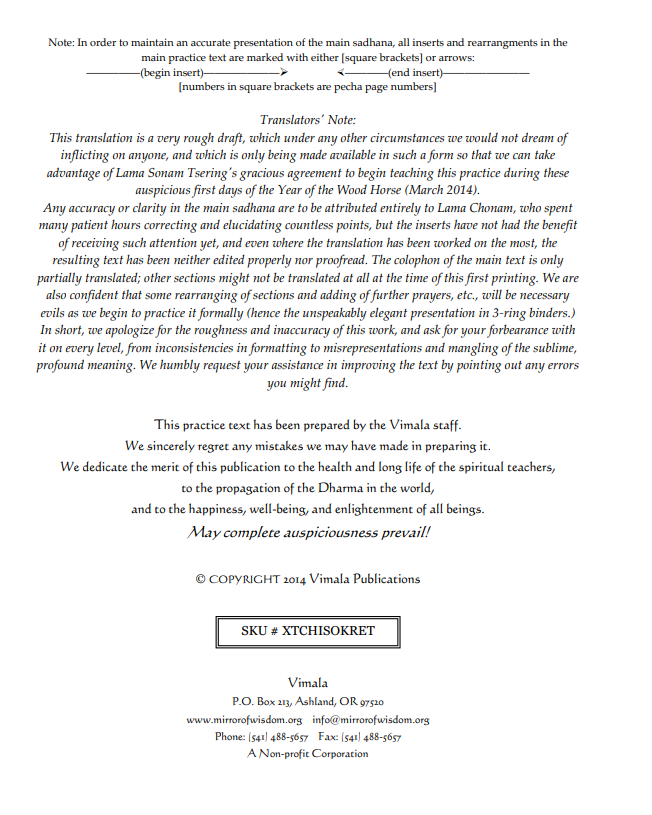 Chimed Sok Tig, The Vase Essence of Immortality (2026 Retreat Text)