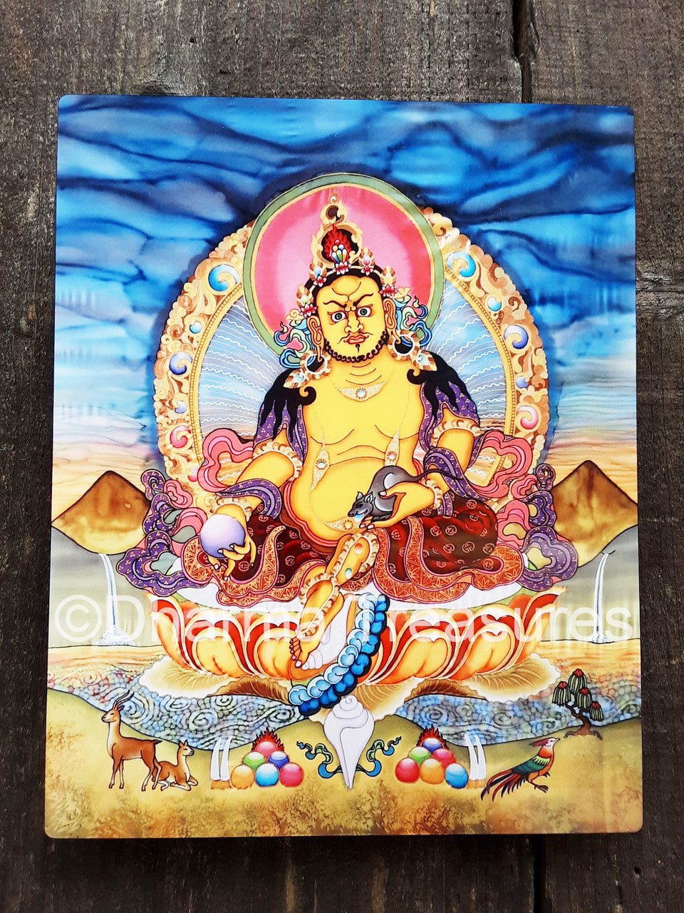 Dzambhala Metal Print 8x10 by Neljorma Tendron (Discounted)