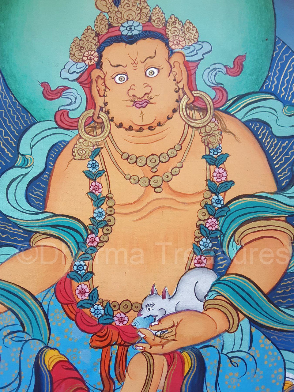 Dzambhala Thangka 18"x30"