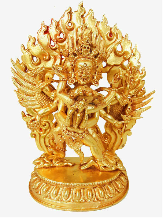 Vajrakilaya Statue Gold Plated 5"