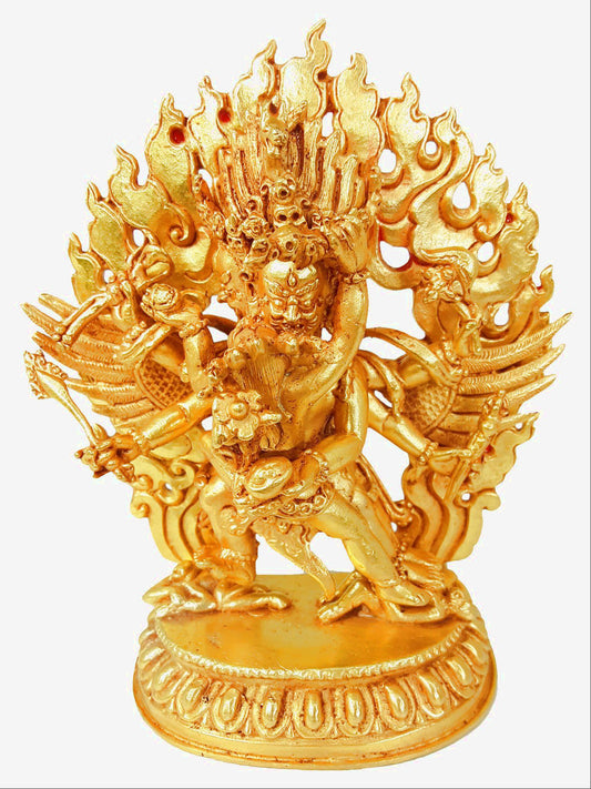 Hayagriva Statue Gold Plated 5"