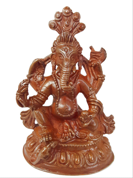 Mini Copper Ganesh Statue