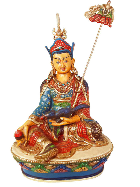 Khandro Norlha Statue, Gold Plated and Mineral Hand-Painted 8.5"