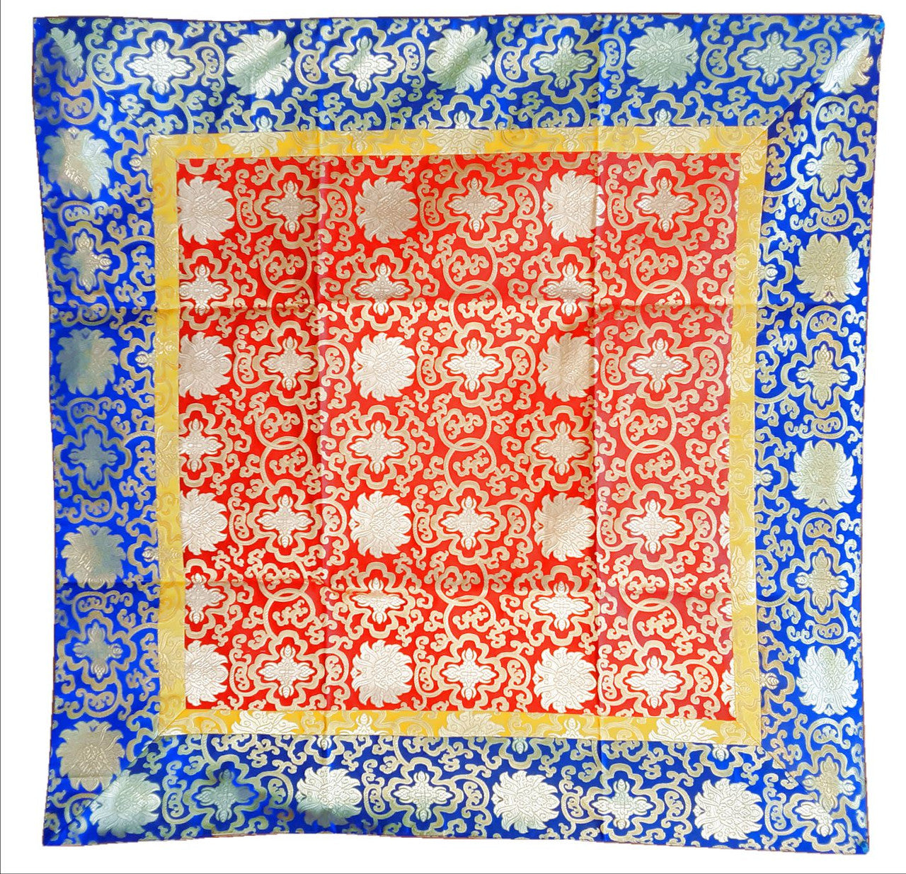 Large Red Table Brocade 39"x39"