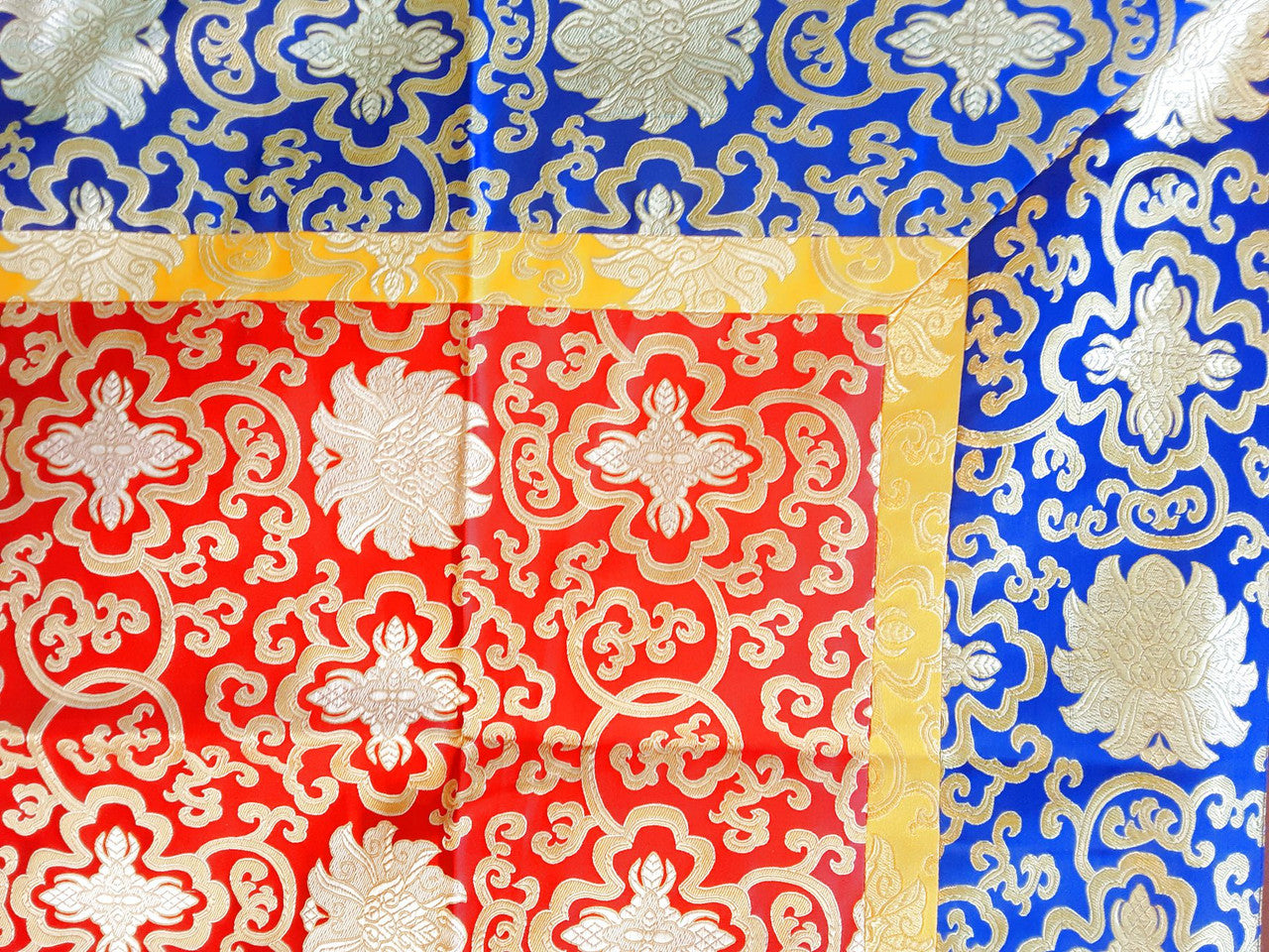 Large Red Table Brocade 39"x39"