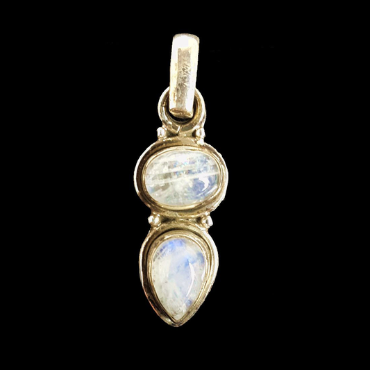 Moonstone Oval & Teardrop Pendant