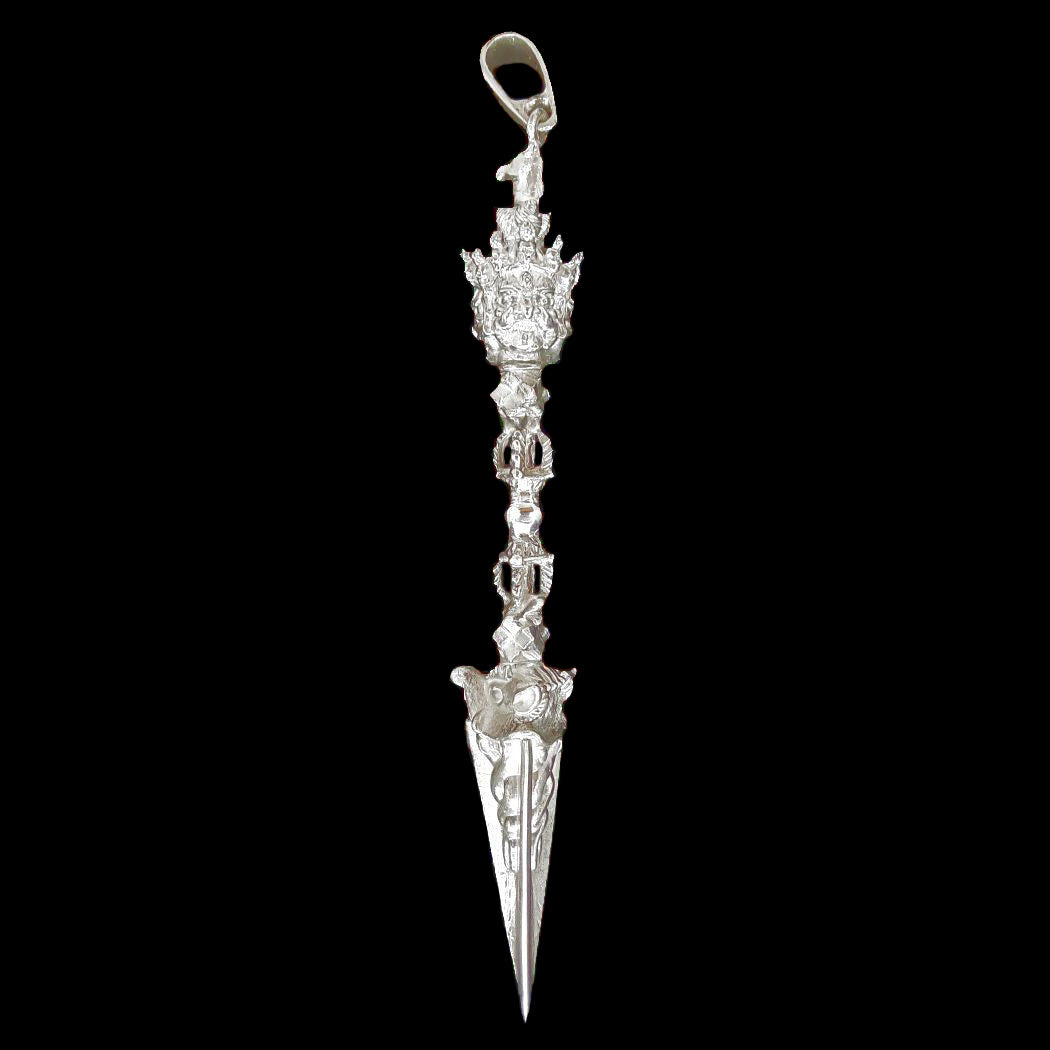 Silver Hayagriva Phurba Pendant by Natsog Dorje