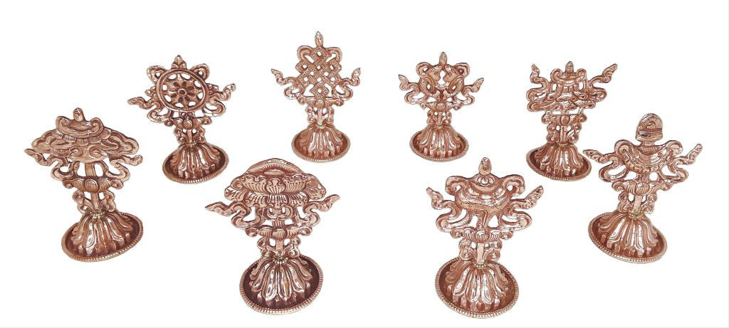 8 Auspicious Symbols Set Copper