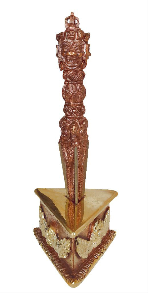 Phurba Stand- Copper with Brass Finish (Various Sizes)