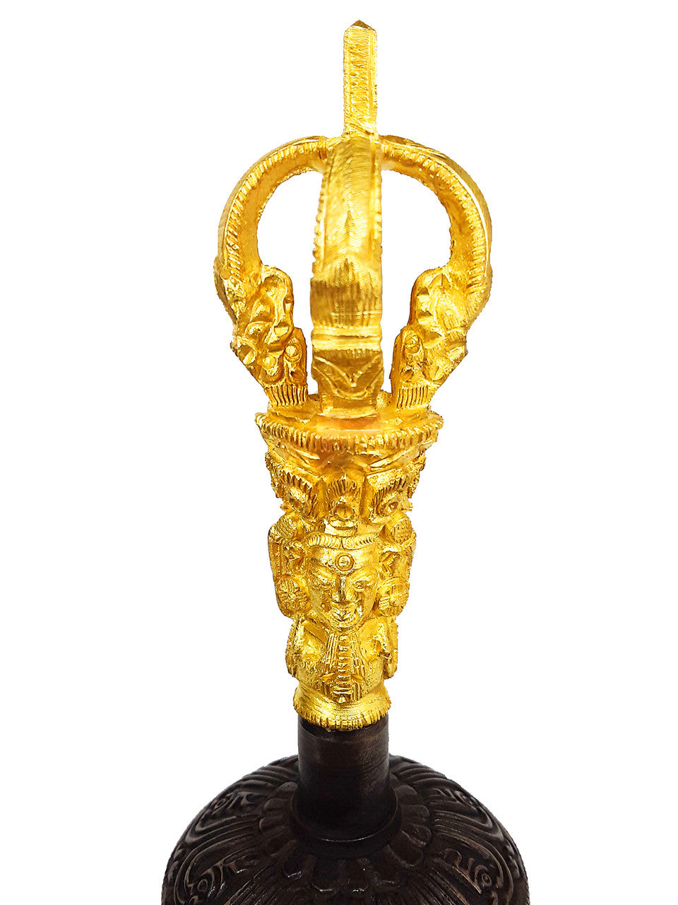 Bell & Dorje w/ Case, 5 prong 6" (dark color bell)