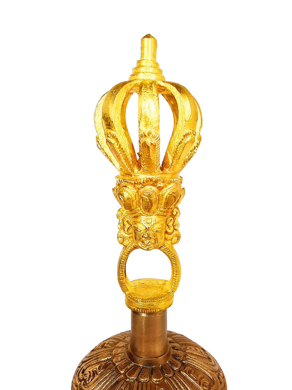 Bell & Dorje w/ Case, 9 prong 7" (Light color bell)