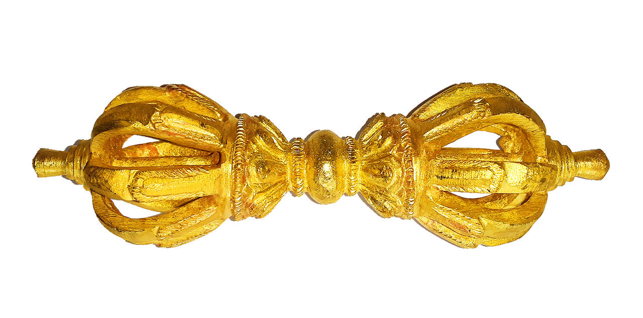 Bell & Dorje w/ Case, 9 prong 7" (Light color bell)