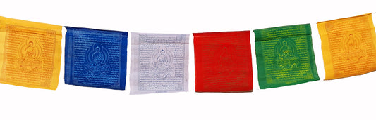 Medicine Buddha Prayer Flag,  8"x10"