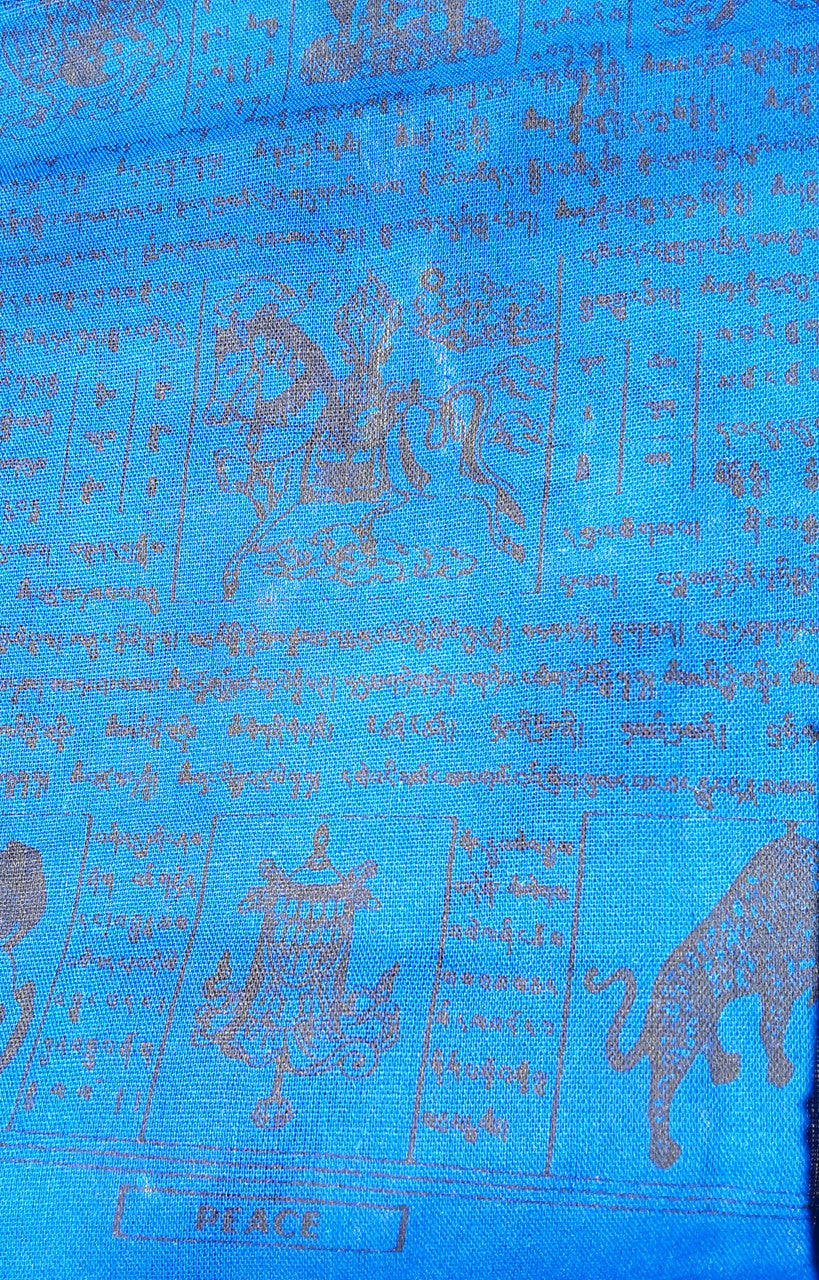 Multi Deity  Prayer Flag,  8"x10"
