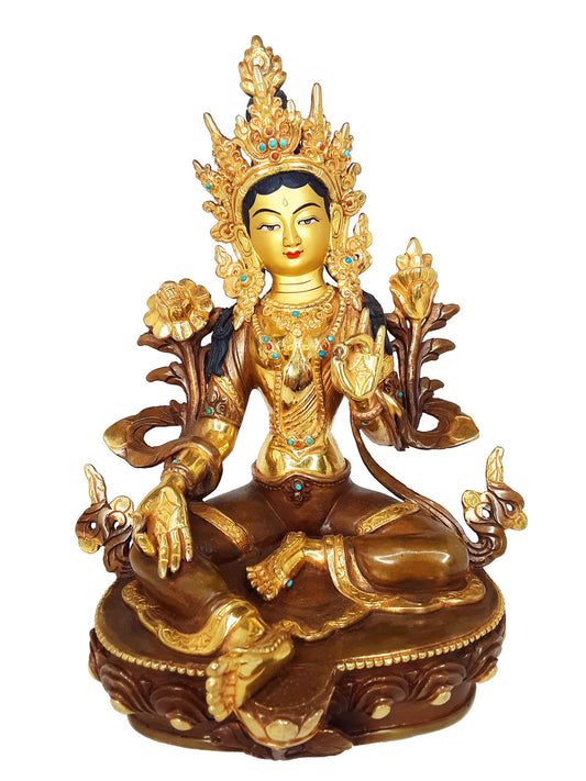 Green Tara Statue,  8.25"