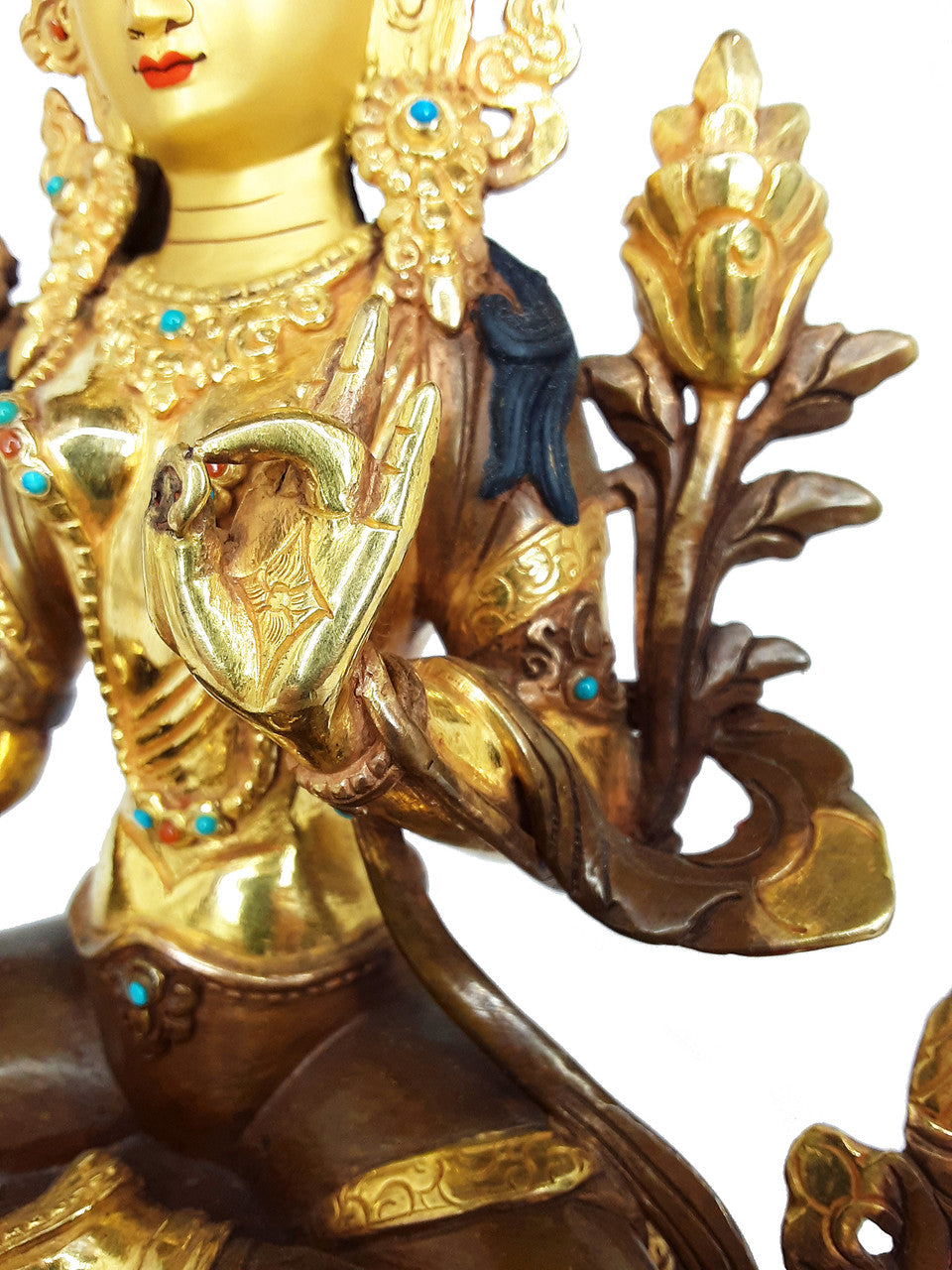 Green Tara Statue,  8.25"