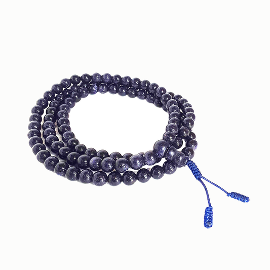 Blue Goldstone Mala
