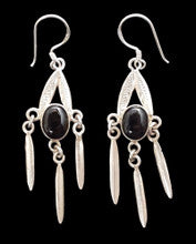 Ornate Silver Blackstar Earrings