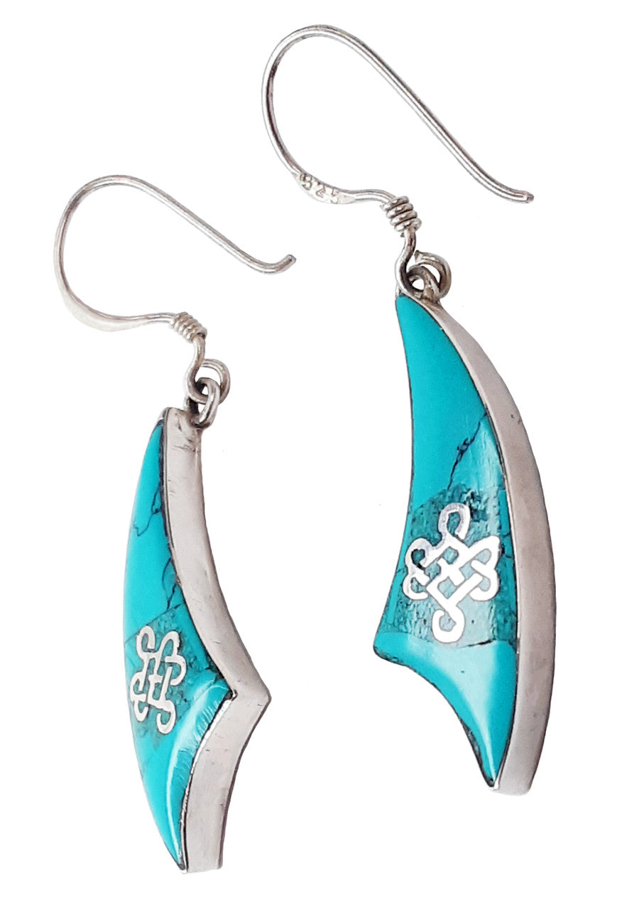 Turquoise Knot Earrings