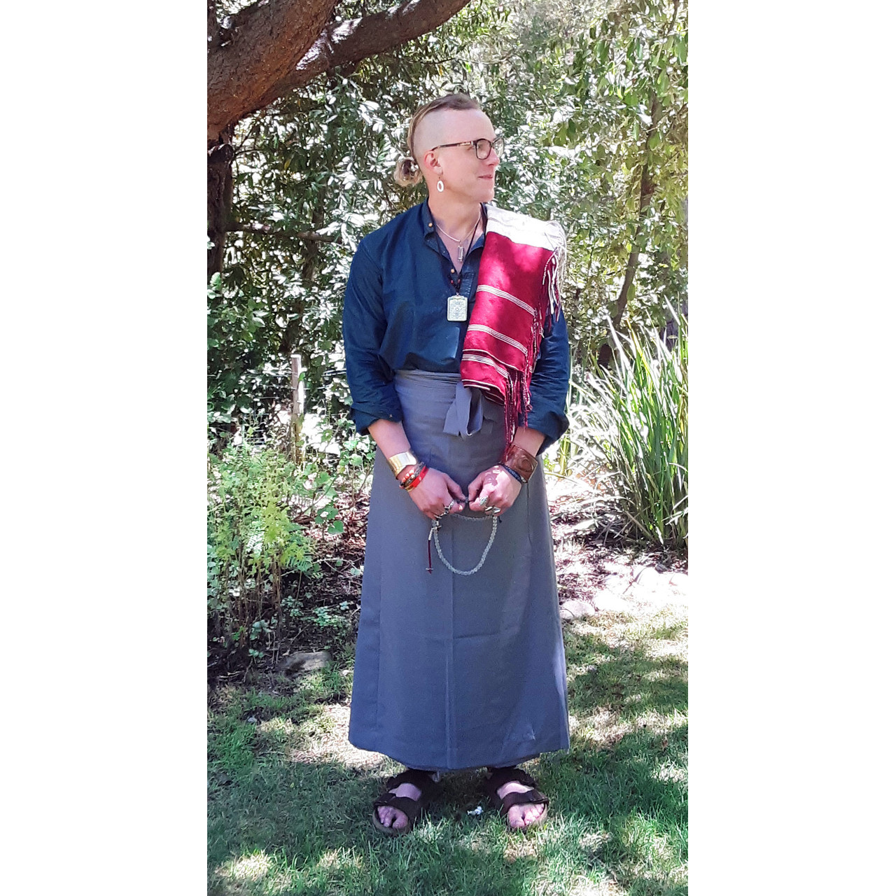 Meditation Skirt, Stone Grey