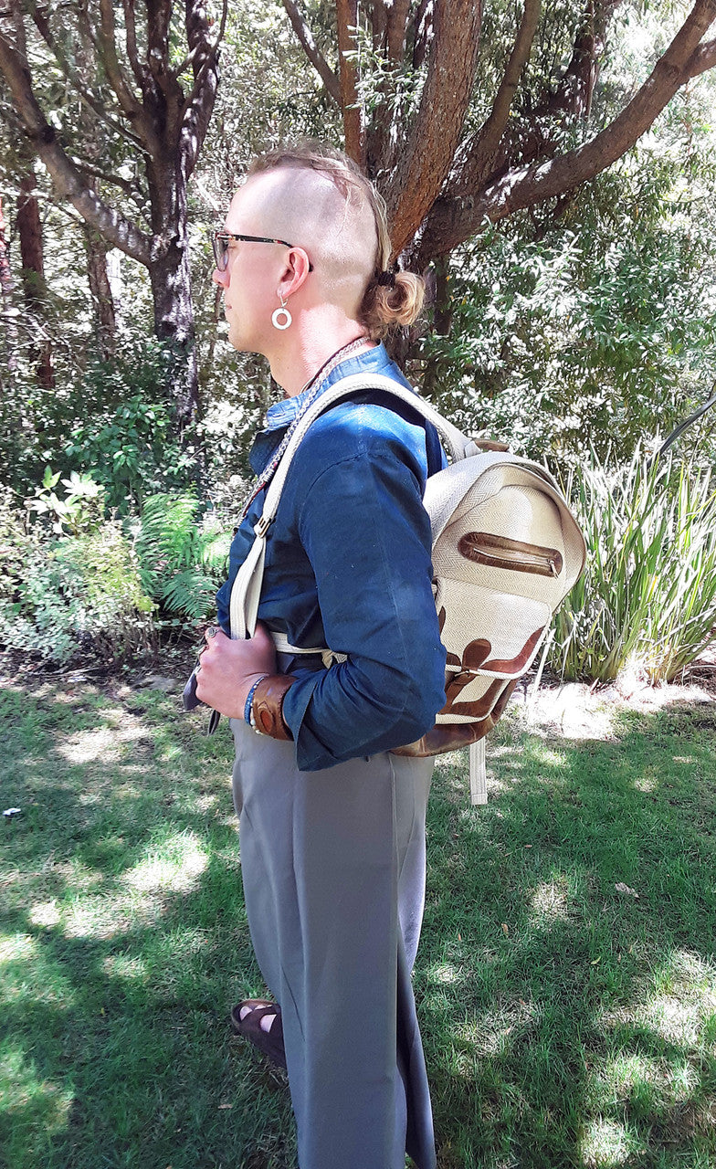 Backpack, Tan/ Leather