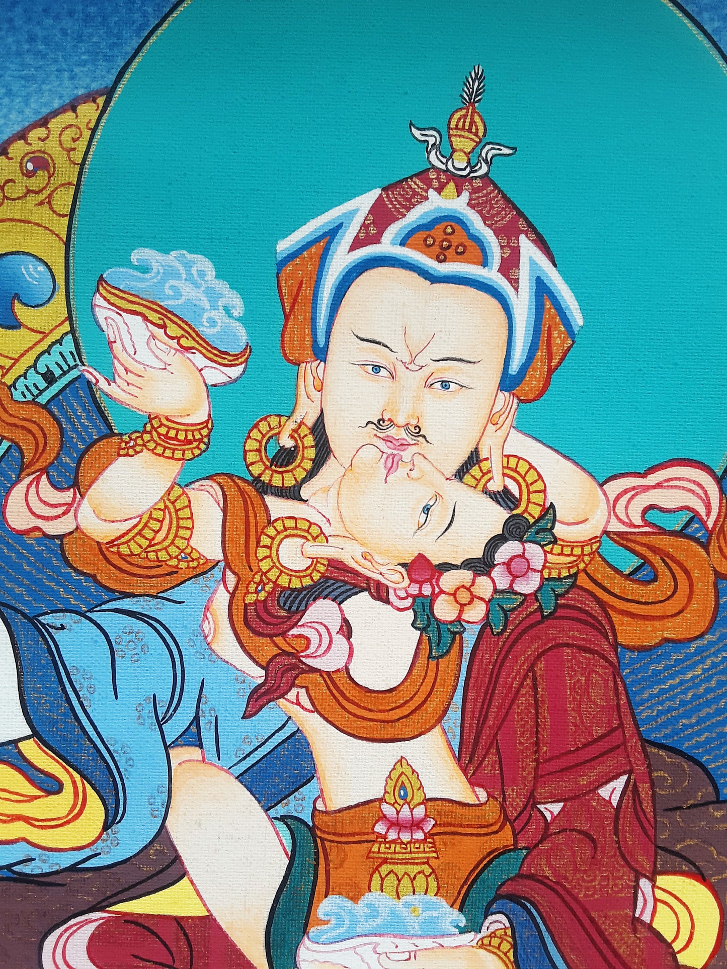 Guru Rinpoche Yabyum Thangka
