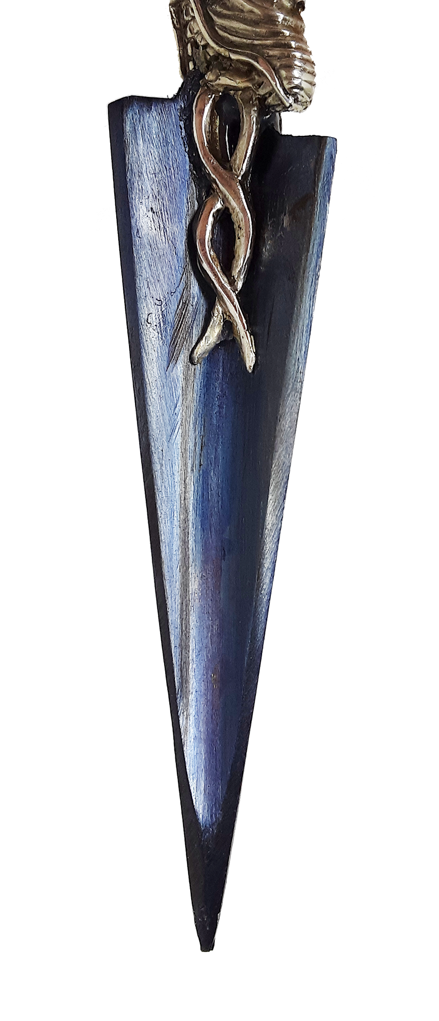 Dudjom Lingpa Terma Phurba by Natsog Dorje (Silver with Meteorite Blade)