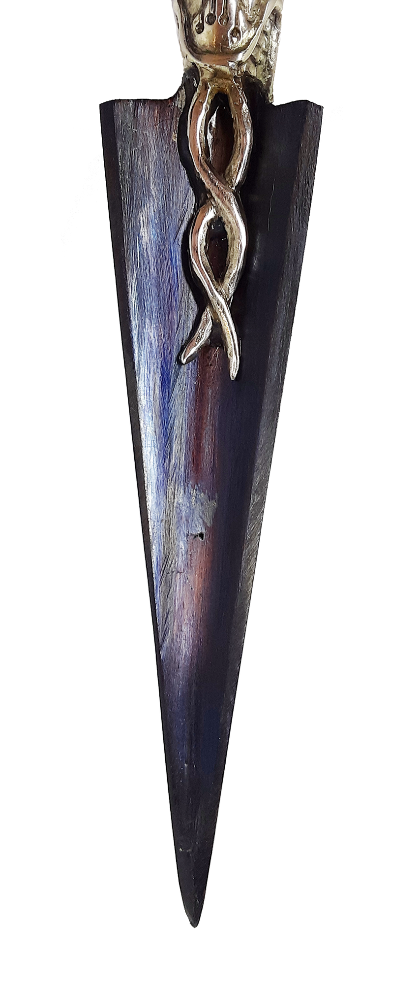 Dudjom Lingpa Terma Phurba by Natsog Dorje (Silver with Meteorite Blade)