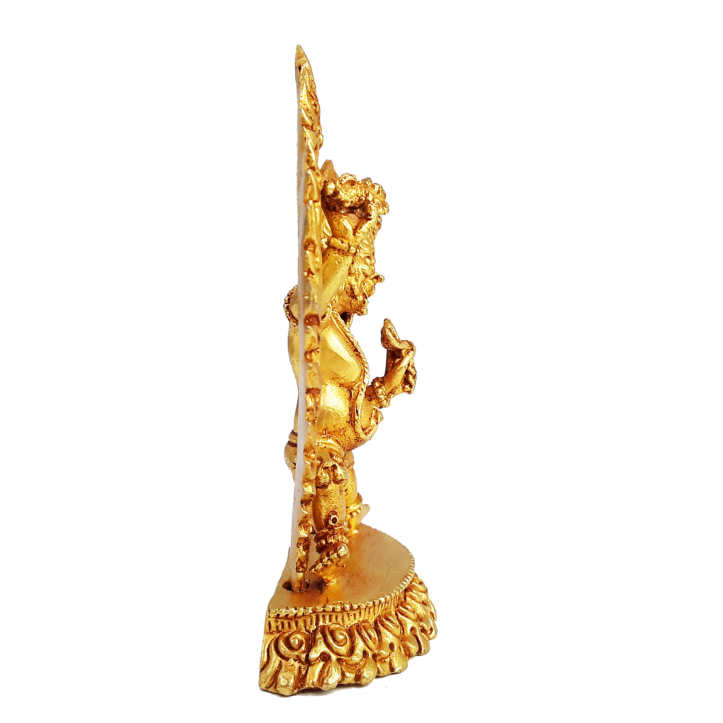 Vajrapani Statue Gold Gilded 3.65"