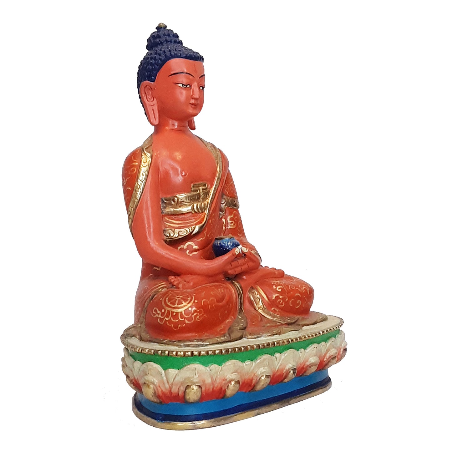 Amitabha statue Gold Plated 7.75"