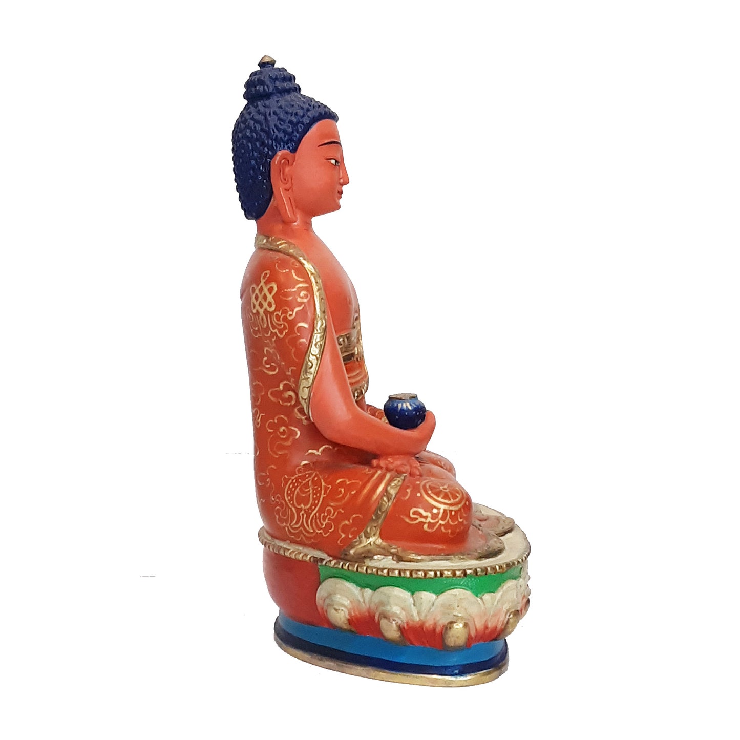 Amitabha statue Gold Plated 7.75"