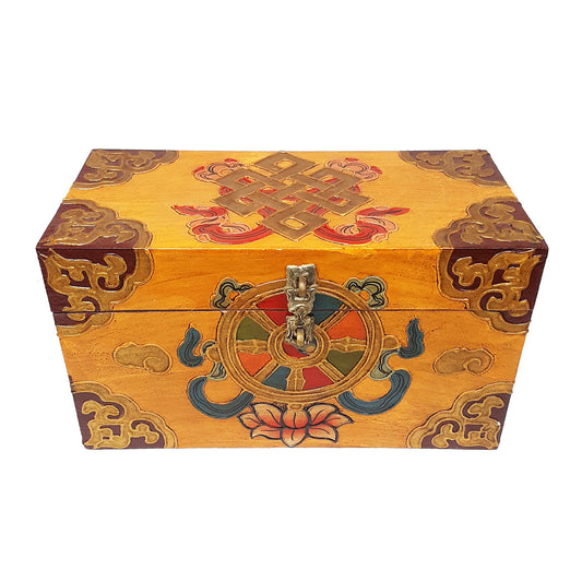 Infinite Knot w/ Wheel Treasure Box (Various Colors)