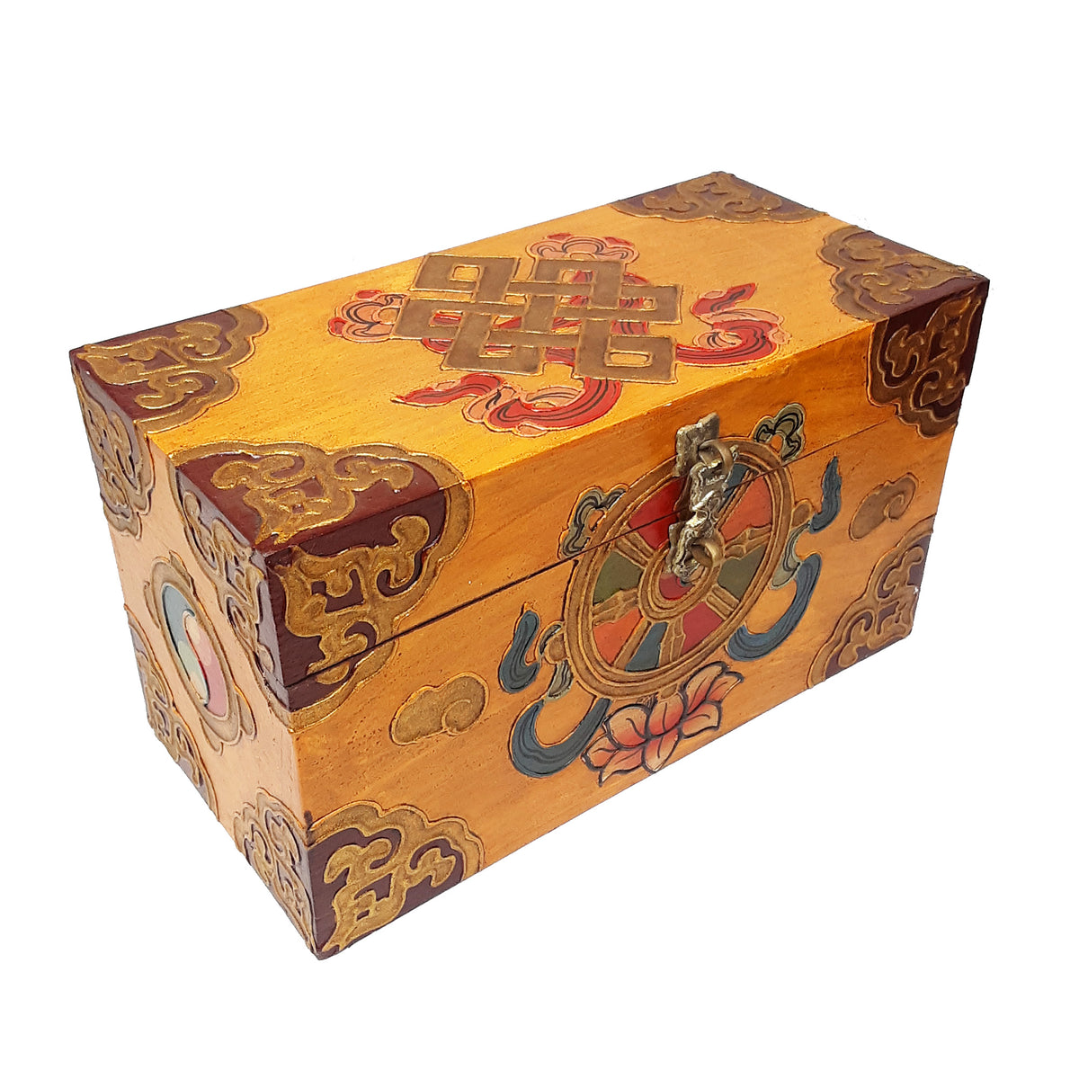 Infinite Knot w/ Wheel Treasure Box (Various Colors)