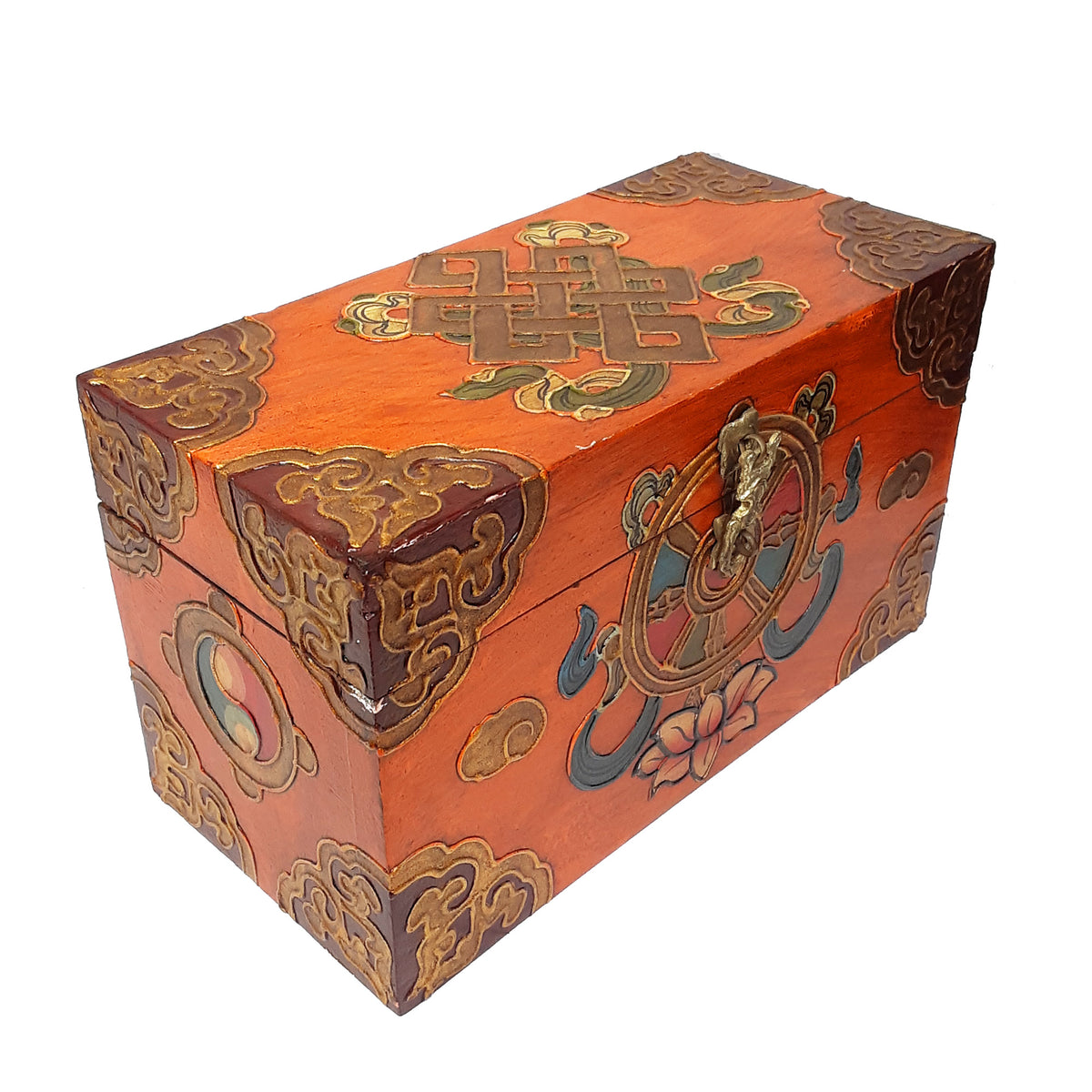 Infinite Knot w/ Wheel Treasure Box (Various Colors)