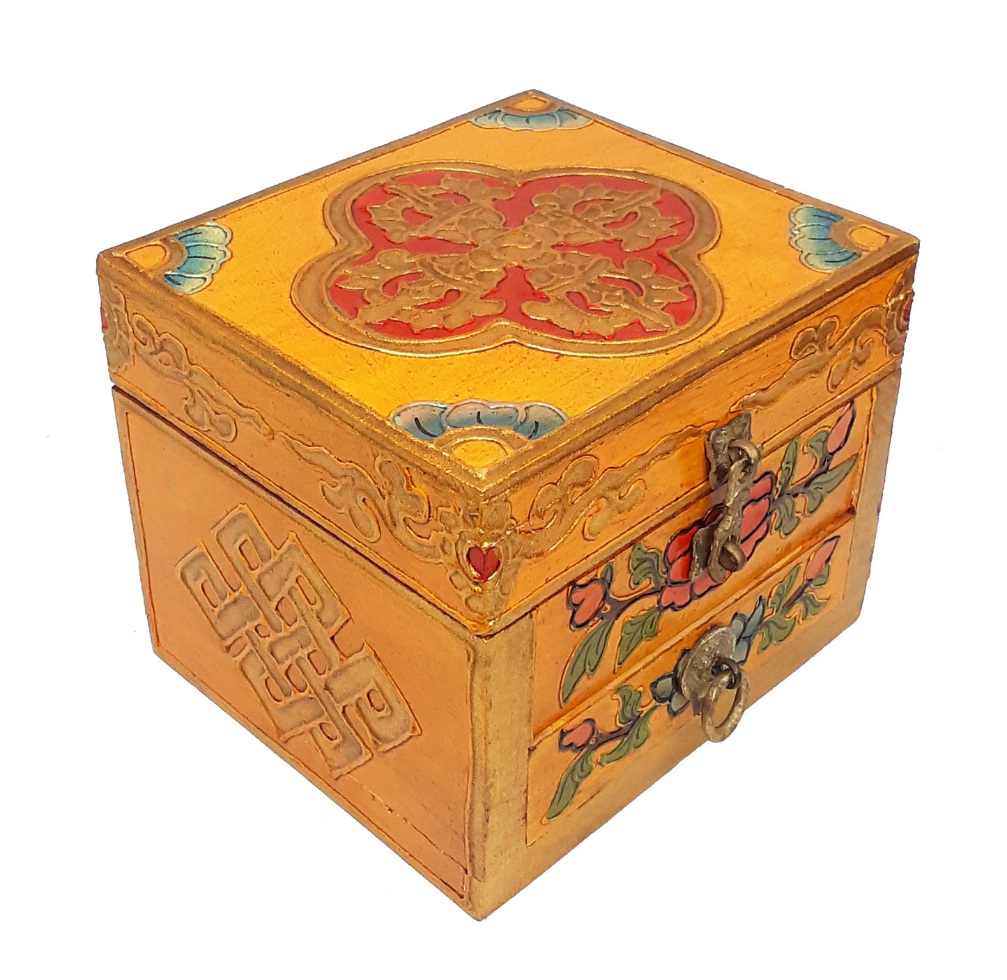 Double Dorje Treasure Box (Various Colors)
