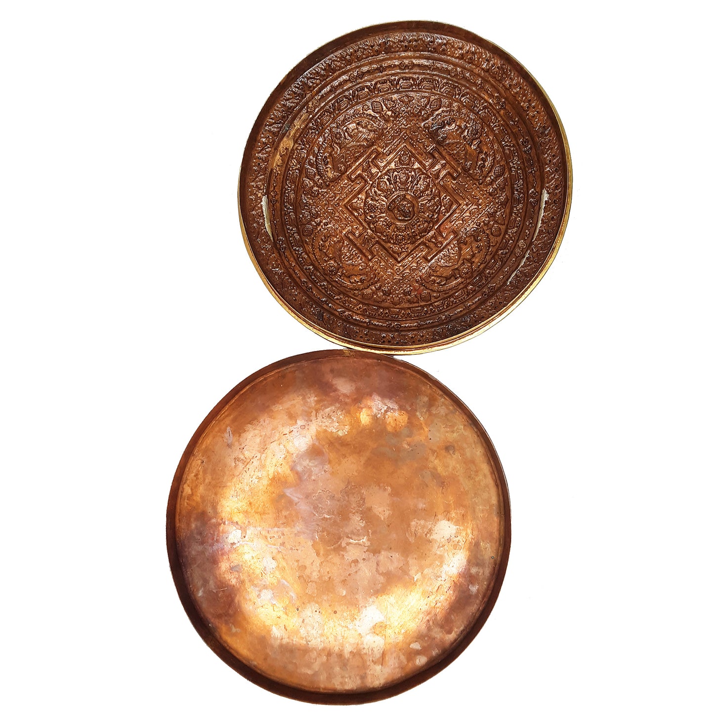 Gilded Copper Mandala 11.25"