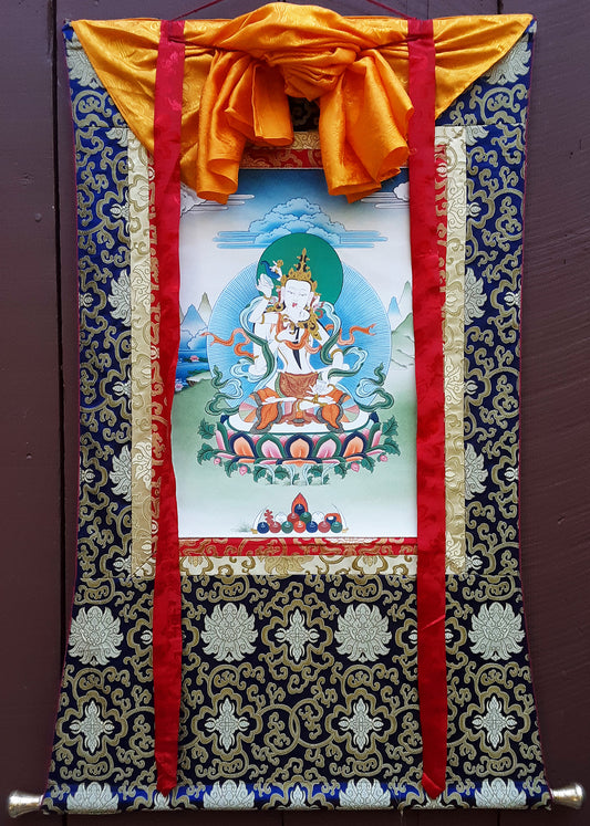 Vajrasattva Yabyum Thangka 32"x44"