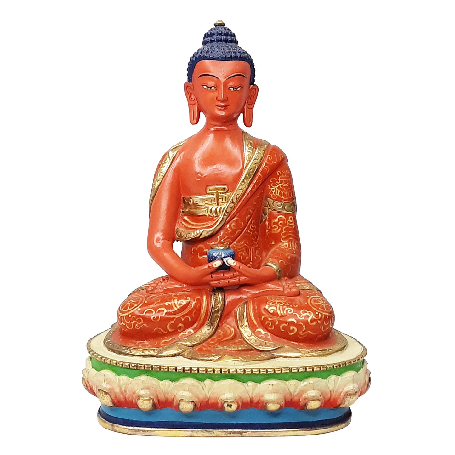 Amitabha statue Gold Plated 7.75"